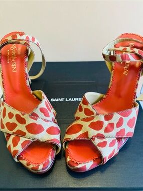 YSL RARE Tom Ford for YSL 2002 Authentic (w Cert) Eva Lip Ankle Strap Sandal
